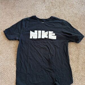 Nike Men's Black Tee with Bold Logo